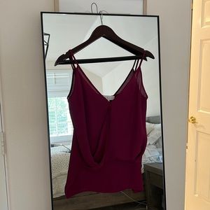 Nordstrom WAYF Small Purple Cross-Front Blouse